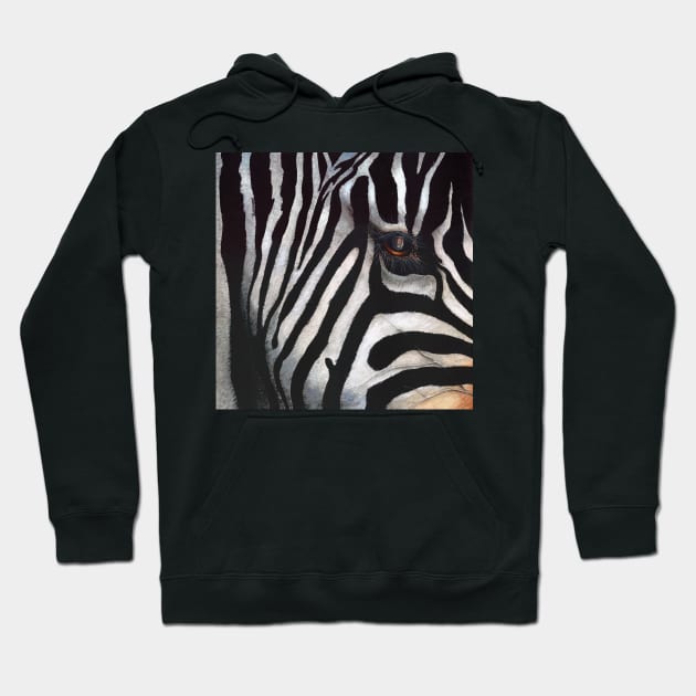 Zebra Hoodie by Dave Bartholet Wildlife Art